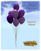 ~R~Purple Latex Balloon Cluster COPY
