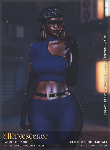 EF - Carmen Crop Top - Latex - AURORA PACK