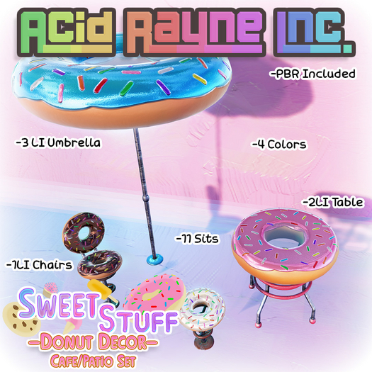 <AR> Sweet Stuff Donut Patio Set
