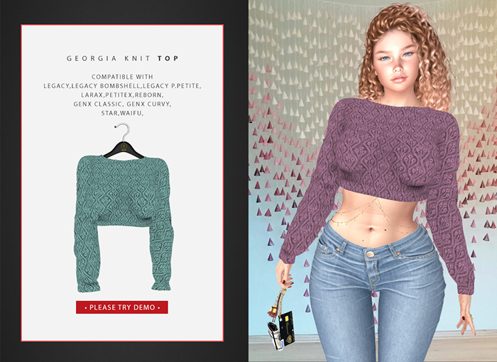 *SC* Georgia knit top Sky
