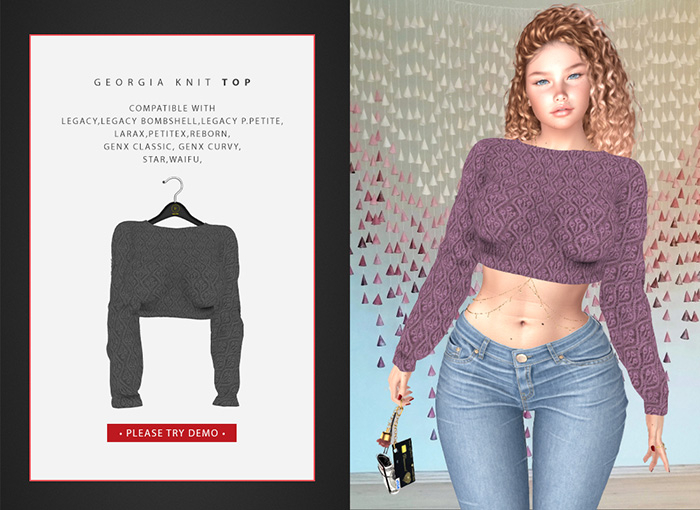 *SC* Georgia knit top Smoke
