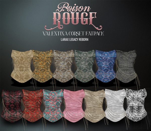 POISON ROUGE Valentina Corset FATPACK