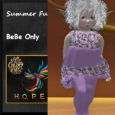 H.O.P.E.BEBE FITTED SUMMER FUN purple leaves