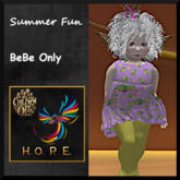 H.O.P.E.BEBE FITTED SUMMER FUN yellow purple