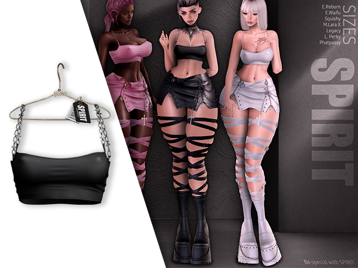 SPIRIT - Czarna top [BLACK]