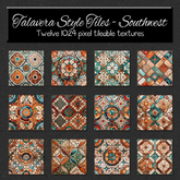 *Wallflowers* Talavera Style Tiles - Southwest