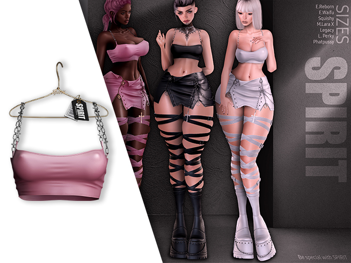 SPIRIT - Czarna top [PINKLIGHT]