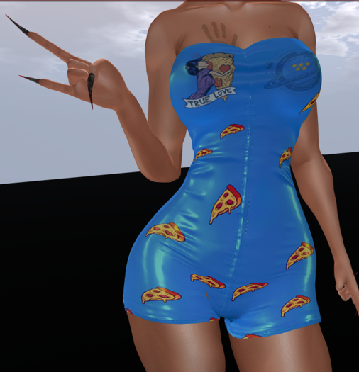 FD Romper Pizza Love
