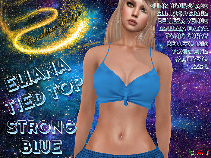 ~✯SD✯~ ELIANA TIED TOP [STRONG BLUE]