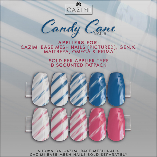 :CAZIMI: Candy Cane 2 Nails - FATPACK