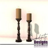 Serendipity Designs - Moosehead Lake Crvd Candlesticks