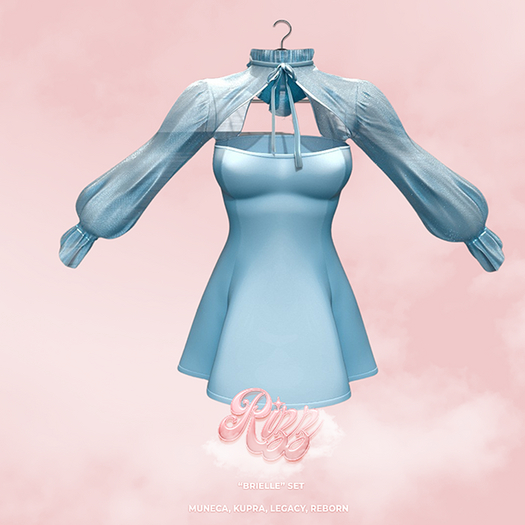 "RIZZ" X "BRIELLE" DRESS - BABY BLUE