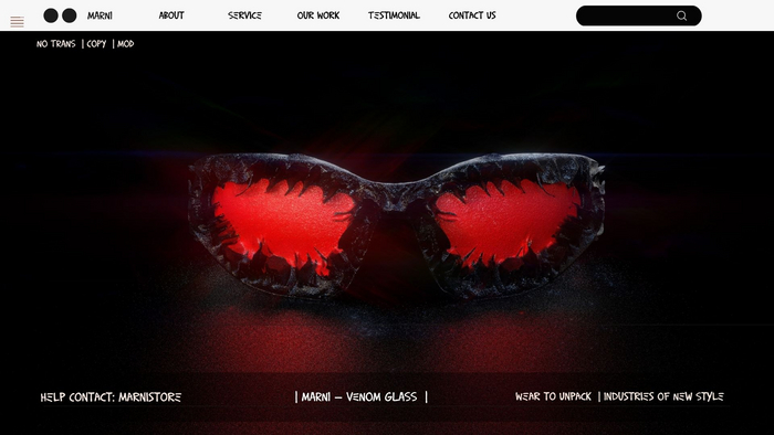 MARNI BRANDS COLLECTION  -  VENOM GLASS 