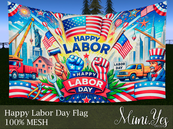 {mimi.yes} Happy Labor Day Flag
