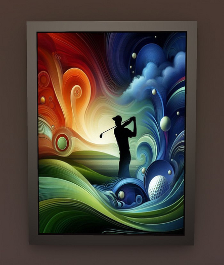 "Golf Ball in Resolution" - Framed