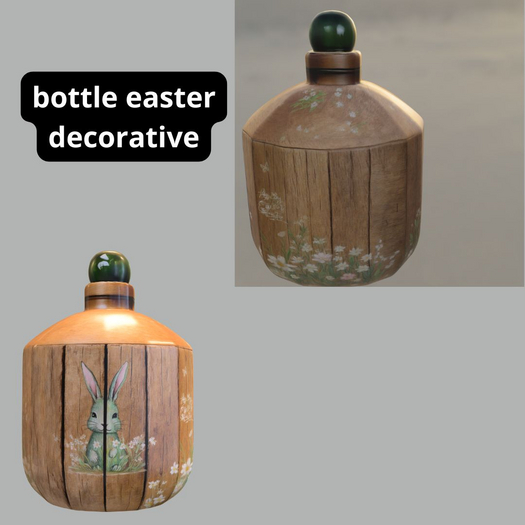 "MB" bottle easter decorative