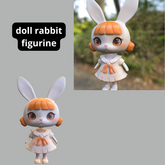 "MB" doll rabbit figurine