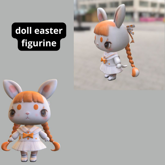 "MB" doll easter figurine