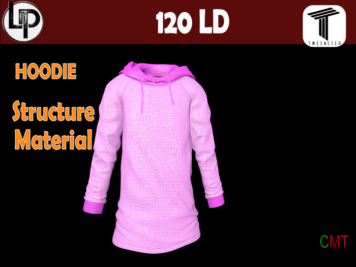#::LIP  Structure Hoodie pink - Hoodie