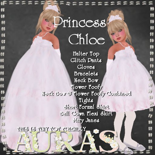 *Aura's* Princess Chloe in Pink for Little Girls, Kids and Tiny Tot