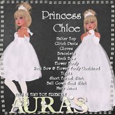 *Aura's* Princess Chloe in White for Little Girls, Kids and Tiny Tot
