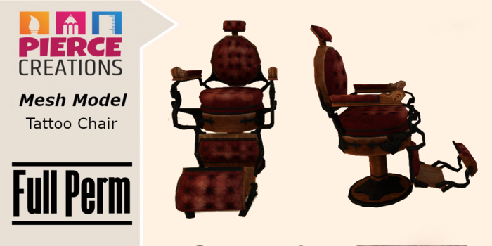 [Pierce Creations] Tattoo Chair Mesh Model