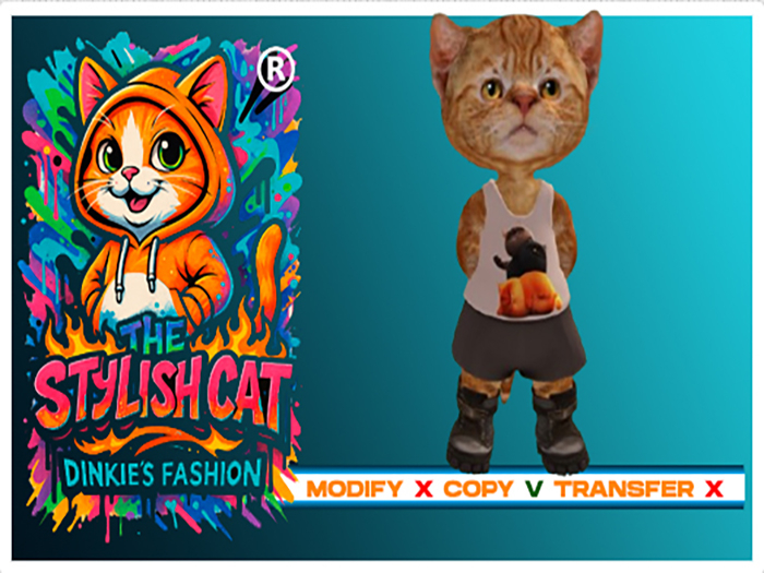 TANK & SHORT CARTOON TREE CATS SET HUDE