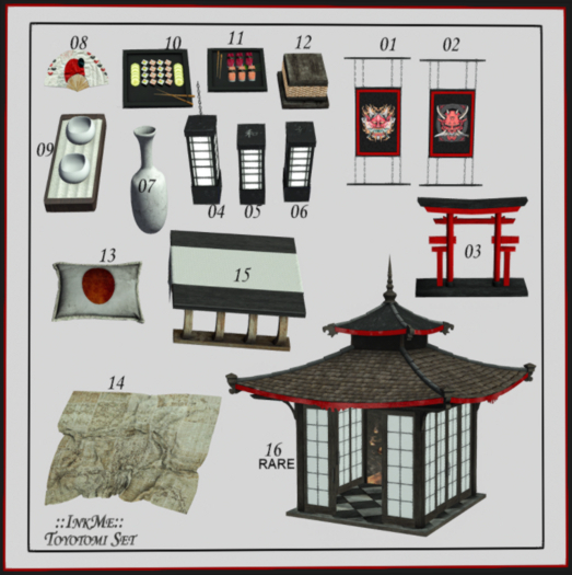 16 ::InkMe:: Toyotomi Set RARE
