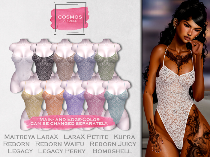[COSMOS] Franziska Swimsuit Lace / 10 Colors Fatpack