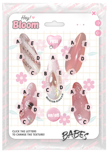 BLOOM - BABES NAILS [MEDIUM ALMOND] eBODY