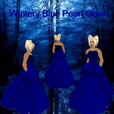 Wintery Blue Pearl Gown Boxed