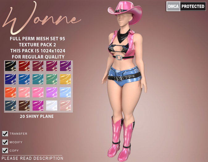 WONNE (95) Full Perm Mesh (1024 Texture Pack 2)