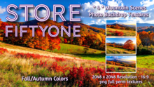 NEW! * 4 * Autumn Mountain Colors Photo Studio Backdrop Textures - 2K! - Store FiftyOne :)   HALF-O-WEEN SALE!