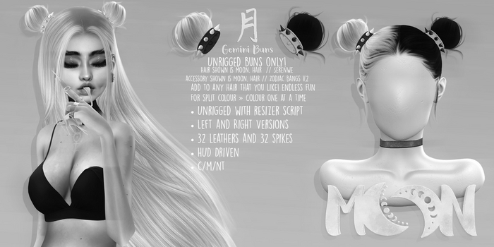 Moon. Hair // DEMO - Gemini Buns