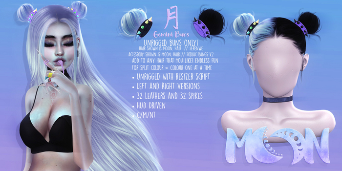 Moon. Hair // - Gemini Buns