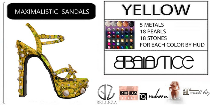 Baiastice_Maximalistic Sandals-Yellow