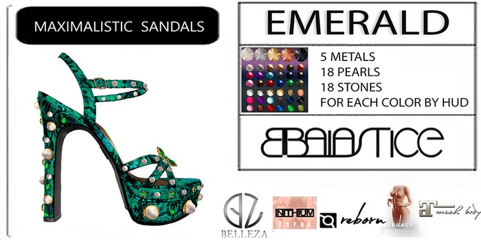 Baiastice_Maximalistic Sandals-Emerald