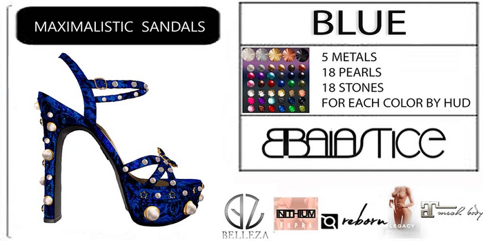 Baiastice_Maximalistic Sandals-Blue