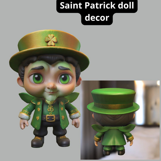 (AL) Saint Patrick doll decor