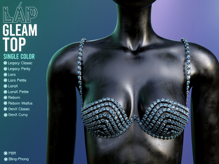 Gleam Top by LAP (Blue)