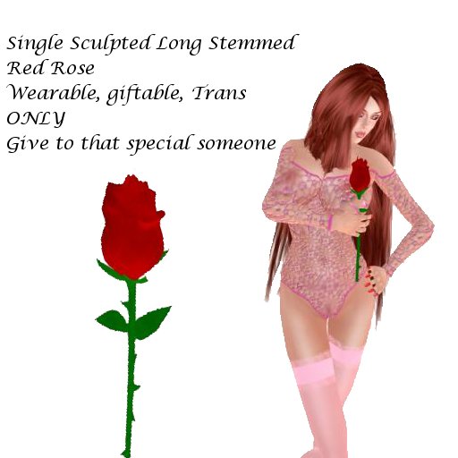 Red Sculpted Rose wearable, giftable