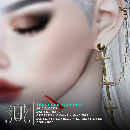 [u.] - Tri-Cross Earrings {Group Gift}