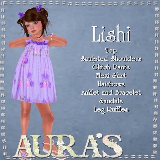 *Aura's* Lishi Dress in Purple for Little Girls, Kids and Tiny Tot