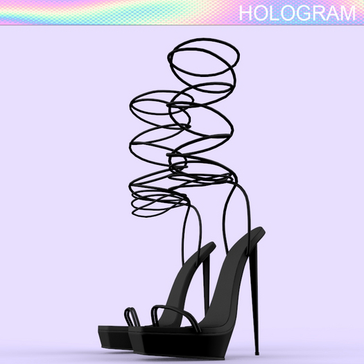 Black Square Heels