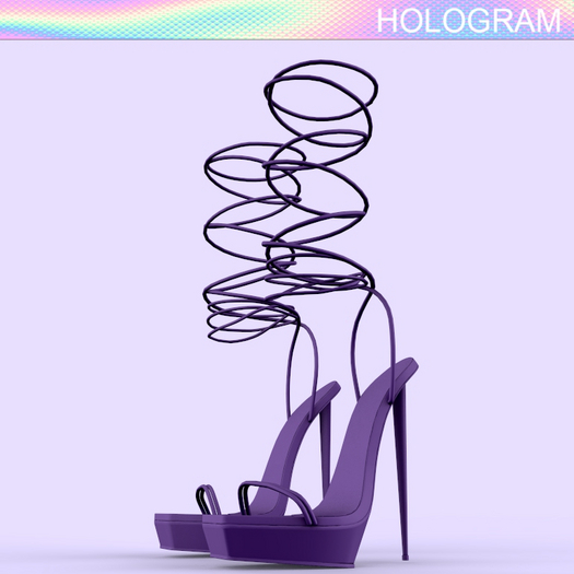 Purple Square Heels