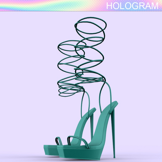 Teal Square Heels