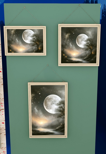 :: HANGING ART :: 3 Piece Set ( One Dark Night)