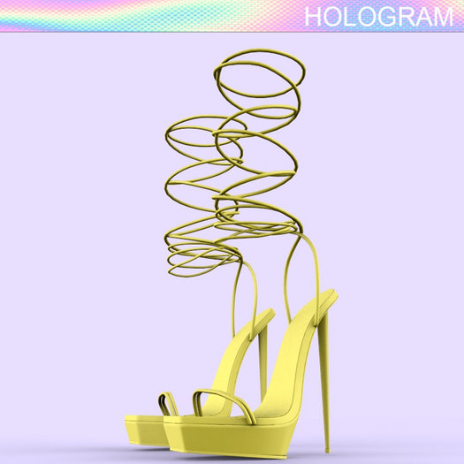 Yellow Square Heels