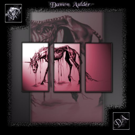 NuTec: Undead Unicorn (pink) Wall Art 