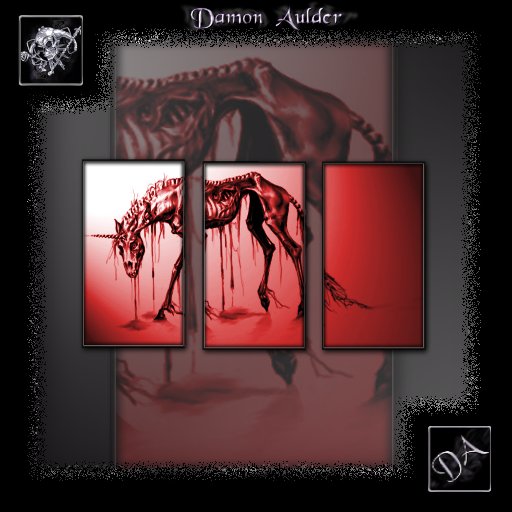NuTec: Undead Unicorn (red) Wall Art